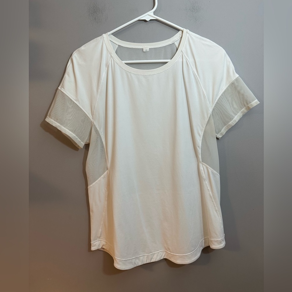 Lululemon Mind Over Miles Short Sleeve White SZ 8